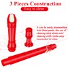 Eastrock Recorder Instrument German Style Soprano Recorder Red 3 Pieces for Beginners with Cleaning Rod, Fingering Chart, Packing Bag, Thumb Rest