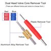 TWTADE 5PCS Tire Valve Stem Removal Tool Kit,R12 R134a Air Conditioning Valve Core Remover Tool,Single and Dual Heads Valve Core Remover Schrader Valve Tool