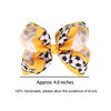 2 Pieces 4.5" Soccer Hair Bows Hair Clips, Sports Hair Bow, Soccer Grosgrain Ribbon Bow Hair Accessories for Girl Player School Team Football Birthday Party (Yellow)