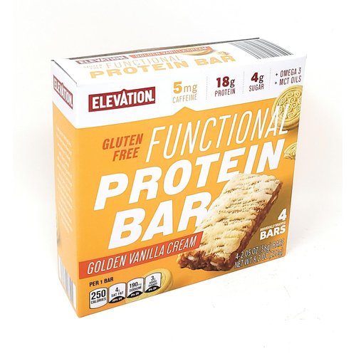 Functional Protein Bar, Golden Vanilla Cream, Gluten Free 8.2oz/232g (Packof 2)