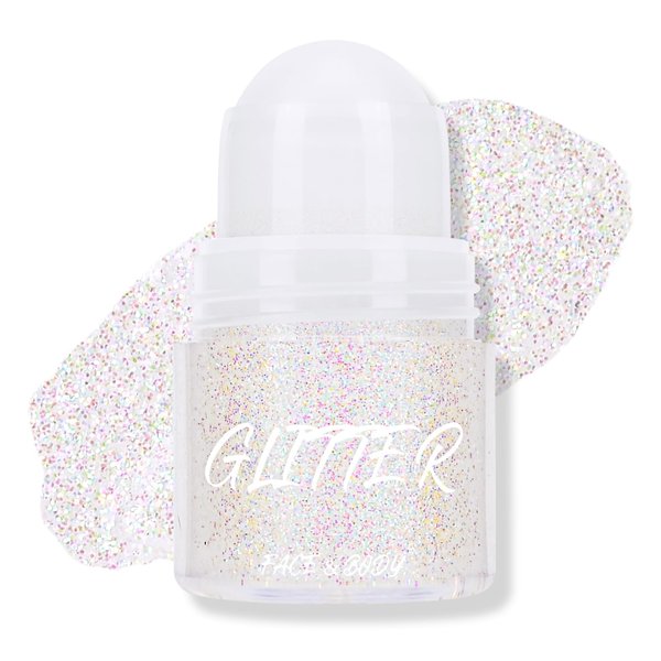 KYDA Roll-on Body Glitter Stick, Chunky Glitter Gel for Face Body Hair, Sparkling Mermaid Chameleon Sequins Paint Jelly, Multiuse Makeup Glitter Gel, Multicolor 04