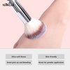 NMKL38 Double Ended Complexion Brush Face Concealer Powder Makeup Brush, Blending Liquid Foundation, Cream Cosmetics - Black Handle, Vegan Brush, Cruelty Free