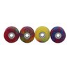 Teak Tuning Apex 61D Urethane Fingerboard Wheels - New Street Shape, 7.7mm Diameter - Ultra Spin Bearings - Made in The USA - Tie Dye Swirl Colorway