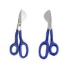 QWORK Duckbill Shears, 7 in Duckbill Applique Scissors, for Carpet Pile, Carpet Punch - Blue