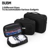 BUBM Cable Organizer Bag 3pcs Electronics Travel Organizer for Hard Drives, Cables, Phone, USB, SD Card（2 Year Warranty