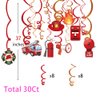 Anor Wishlife Fire Truck Hanging Swirl Decorations,Firefighter,Fireman for Themed Birthday Party,Department,Together,Celling,Home,Office,Bedroom,School(30Ct)
