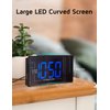Projection Alarm Clock, Digital Clock with 180° Rotatable Projector, 3-Level Brightness Dimmer, Clear LED Display, USB Charger, Progressive Volume, 9mins Snooze,12/24H, for Bedroom