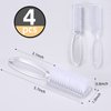 Yebeauty Nail Brush Fingernail Cleaner, 4 Pack Hand Scrub Cleaning Brush Plastic Hand Finger Toes Scrubbing Brush, Pedicure Nail Scrubber,Clear