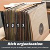 Vinyl Record Dividers, 26 Pcs File Alphabet Organizer Dividers 4.75 x 6.75 inch Binder with Tabs Reusable Binder Tabs Index Card Organizer for Vinyl CD DVD, Black