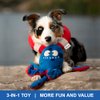 BULLTUG - Octopus Dog Toy Set | 3-in-1 Interactive Fun: Squeaky Plush Octopus with Crinkly Bungee Arms, Durable Life Ring, Hidden Spiky Squeaker | Easy to Clean, Dog Sizes