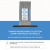 ForPro Professional Collection Super Duper File System Refills, Black, 100 Grit, Manicure Nail File, 7” L x .75“ W, 50-Count