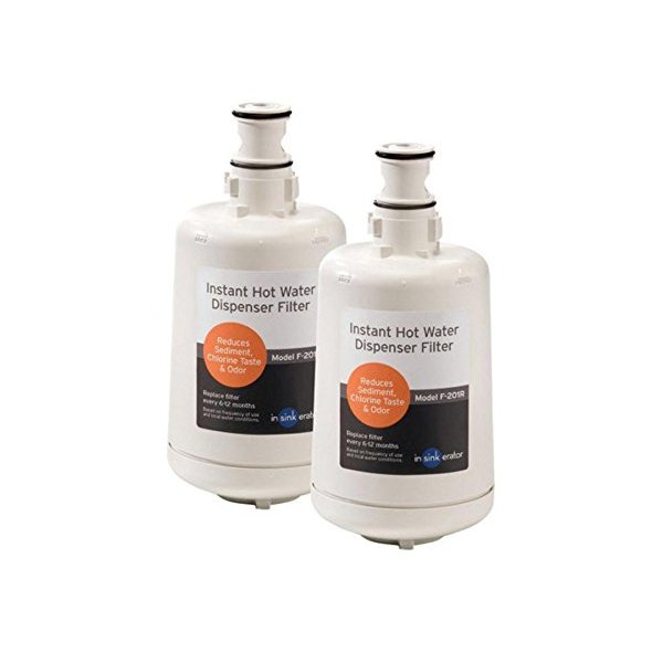 InSinkErator F-201R Replacment Water Filter Cartridges, 2 Count (Pack of 1), White, 2 Pack