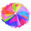 Wobe 30pcs Dance Scarves Square Juggling Scarf Magic Scarves, Magic Tricks Performance Props Accessories Movement Scarves Rhythm Band Scarf 24 by 24 Inches Random Graduated Colors Handkerchief