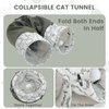 TSEB4TEP Cat Tunnel,Cat Tunnel for Indoor Cats, Collapsible Crinkle Paper Cat Play Tunnel Toys Set Anti-Scratch Cat Tunnel 9.8"*51",Cat Feather Toy Fishes for Cats, Puppy, Kitty, Kitten, Rabbit