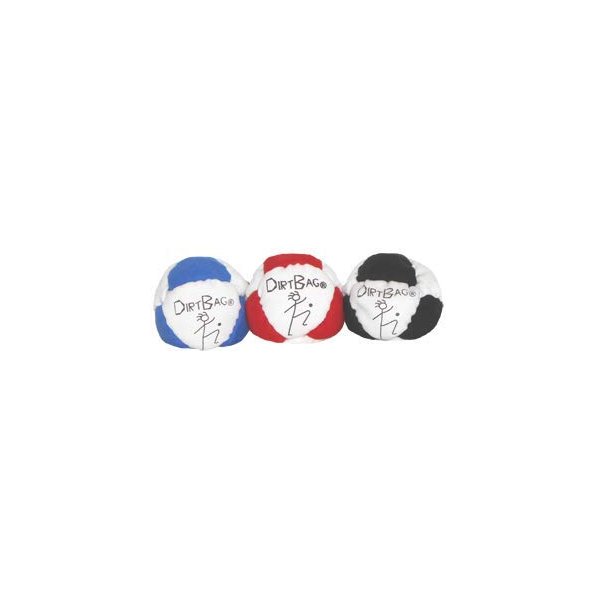 DIRTBAG Classic Footbag Hacky Sack 3 Pack, Handmade, Pro-Grade Durability, Original Design, Machine Washable - White