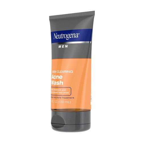 Neutrogena Men Skin Clearing Daily Acne Face Wash with Salicylic Acid Acne Treatment, Non-Comedogenic Facial Cleanser to Treat & Prevent Breakouts, 5.1 fl. oz (Pack of 2)