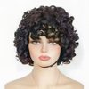 Sakula Short Curly Wigs for Black Women Human Hair Wigs for Black Women 180% Density Big Loose Wave Brazilian hair wigs Natural Wigs Half Wigs Soft Hair Black Wigs (#1B Natural Black 8 inch)
