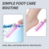 2Pcs Foot Stone Brush Exfoliating Scrubber with Pumice 2 Sided Nail and Toe Scrubbing Brush for Kids and Adults Shower Foot Scrub for Smooth Clean Feet and Nails