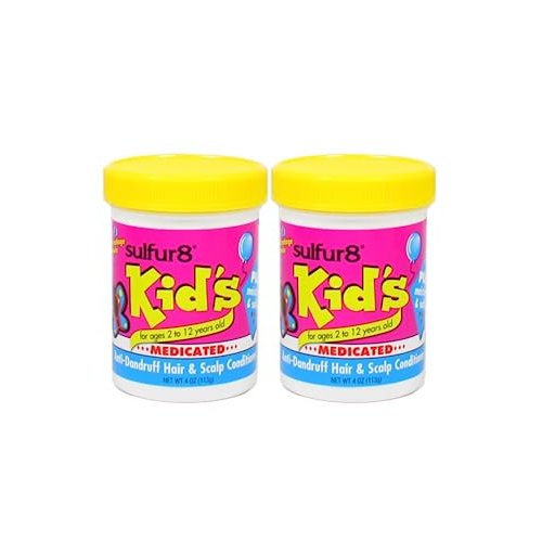 Sulfur8 Kid's Medicated Anti-Dandruff Hair & Scalp Conditioner, 4 oz (Pack of 2)