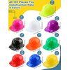 150 Pack Kids Plastic Construction Hat Bulk Worker Helmet Hard Hat Builder Hat for Boys Girls Construction Birthday Dress up Party Supplies (Color Style 2 (10 Colors))