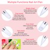 Maitys 10 Pieces Dual Tipped Silicone Nail Tools Nail Sculpture Pen Brushes Rhinestone Nail Polish Acrylic Carving Pen Silicone Head Manicure DIY Brush Dotting Tools Kit for Home Salon