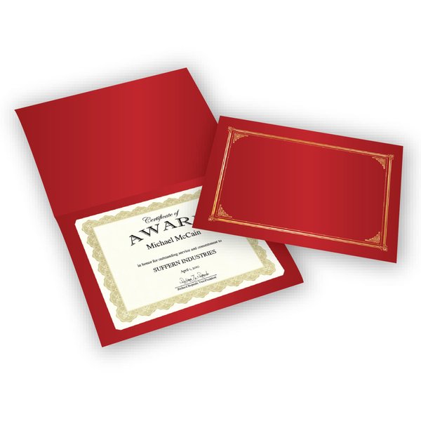 Geographics® Document Covers, 9 3/4" x 12 1/2", Red, Pack of 6
