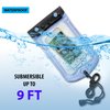 Lewis N. Clark WaterSeals Triple Seal Floating Waterproof Pouch + Dry Bag for Cell Phone, Great for Kayak, Canoe, Pool, Beach, Clear