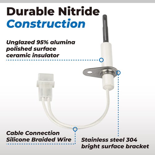 20165703S Furnace Ignitor Replacement for Goodman Amana Janitrol Hot Surface Igniter for Gas Furnace OEM Parts 201657-03S, 20165703, 201657-03 Goodman Furnace Flame Sensor