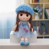 Tvoip Tulle Skirt Princess Plush Toy Phial Dolls Children Girls Doll Cute Little Girl Dolls, 18 Inch (Blue)