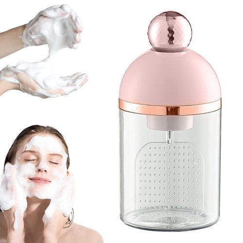 RAUWIZX Foam Maker, Electric Facial Cleanser Foam Dispenser, Electric Facial Cleansing Foam Machine, Home & Travel Skincare Cleansing, Removes Impurities, Daily Care, for All Skin Types