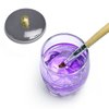 Crystal Disinfection Glass Cup Acrylic Liquid Powder Dappen Dish with Stainless Steel Metal Lid Glassware Tool For Nail Art,HJ-NAPB028