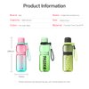 QWE Bike Cycling Water Bottle Plastic with Carry Handle,700ml/23oz,Lightweight,Heat-resisting,Reusable,Tritan BPA-free,Shock-resistant,for mountain,Road,Sport,Outdoors,and Gym(Green)