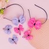 Amariver 6 Packs Headband for Girls Bow Headband Bow Hair Clips Purple Hot Pink Hair Band Bands for Kids Soft Hair Bows Sweet Headband for Toddler Cute Hair Accessories for Children