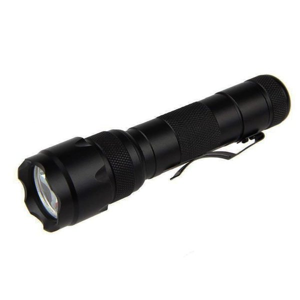 Skysted WF-502B Single Mode 1200 Lumen Mini Portable Tactical Clip Handheld Flashlight Torch Lamp,for Outdoor Sports and Indoor Activities (Camping, Hiking, Hunting, etc.) (Black)