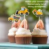 ALISSAR 35-Pack Construction Cupcake Toppers Picks, Dump Truck Excavator Tractor Party Cake Toppers for Kids Birthday Baby Shower Party Decorations Supplies.