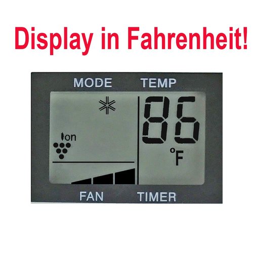 Replacement for Sharp Portable Air Conditioner Remote Control CRMC-A705JBEZ CV-P09LV AY-A9GR CV-2P10SC CV-P09LX CV-P10LC CV-P10MC CV-P10NC CVP10NC-D CVP10NC-R CV-P10PC CVP10PC-D CVP10PC-R, Fahrenheit