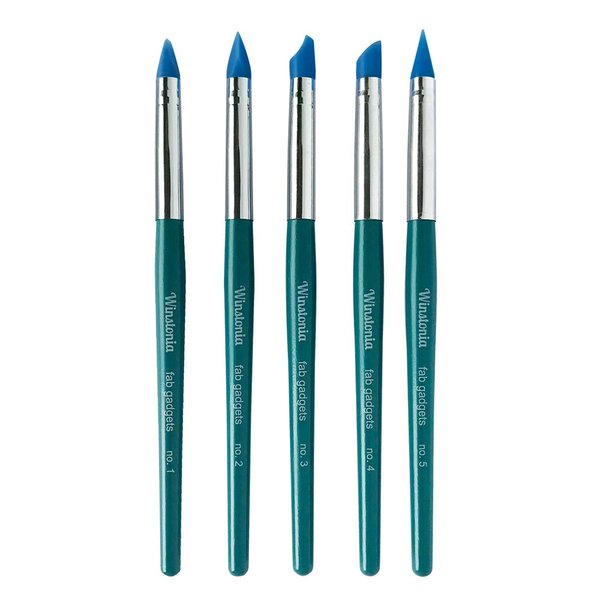 Winstonia Silicone Pen Tool Set for Nail Art Design, Clay Sculpting, Fondant Carving and more | 5 Pcs Silicone Tips