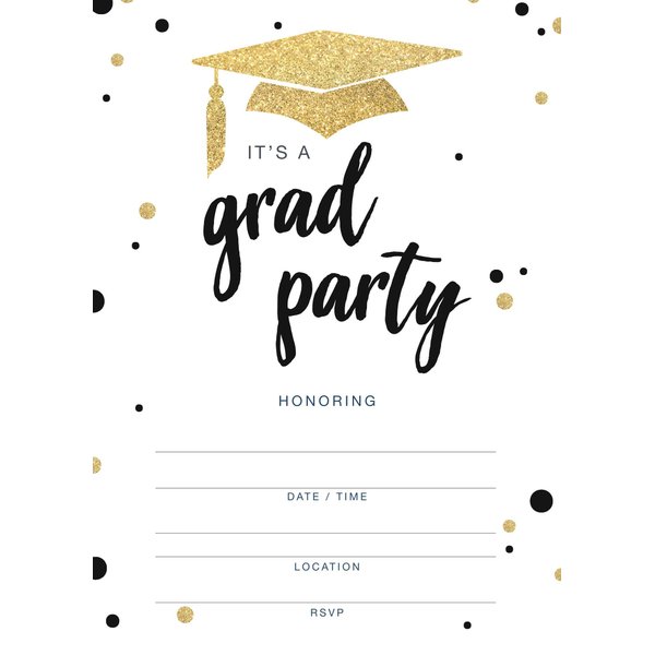 GSM Brands Invitations for Graduation Party - 20 Cards with Envelopes