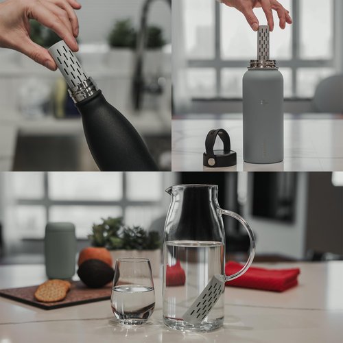 GOFILTR Magnesium Alkaline Water Infuser (2 Pack) 9.5 pH + Electrolytes for Any Water Bottle/Small Pitcher, 750 Refills / 3 Months, 2 Ionized Mineral Water Infusers