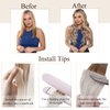 Loxxy Tape in Hair Extensions Human Hair Invisible Brazilian Natural Thick Remy Hair Ombre Chocalate Brown Fading into Chocolate Brown With Strawberry Blonde Highlight R#4-4/27 20pcs 50g/pack 18Inch