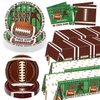 Football Party Decorations - Football Party Supplies Including 164Pcs Football Plates, Party Napkins, Football Tablecloth for Kids Fans Tailgate Gameday Football Birthday Party, Serve 40 Guests