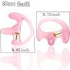 Lsgoodcare 20Pcs Replacement Earmold Earbud Right Ear Piece Compatible for Motorola Kenwood Midland Two Way Radio Acoustic Coil Tube Earpiece - Silicone Walkie Talkie Earmould Ear Buds Pink Small