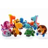 GIFTEXPRESS 12 Pieces 3” - 4” Assorted Zoo Animal Wind Up Toys for Kids Party Favors - Perfect Playing Size for age 3 – 10