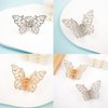 4PCS Vintage Butterfly Hair Clips for Hair, Metal Gold Rhinestone Butterfly Hair Clips, Mini Hair Clips Sparkly Diamond Claw Clips Alloy Fancy Thick Hair Barrette Clamp for Women Girls