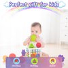 MINGKIDS Montessori Toys for 1 Year Old,Baby Sorter Toy 6 Pcs Multi Sensory Shape, Toddler Developmental Learning Toys Birthday Gifts,Baby Toys 6-12-18 Months