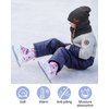 6 Pieces Kids Winter Hat Glove Scarf Sets Knitted Toddler Cap Beanie Touchscreen Mitten Neck Warmer for Boys Girls 5-14 Years (Grey, Black)