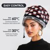 Electric Hair Steamer Cap with 2 Mode Temperature Control, Removable Washable Thermal Spa Hat for Home Hair Care (Black & White)