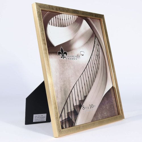 Lawrence Frames 8W x 10-Inch H Chloe Contemporary Gold Picture Frame (708080)