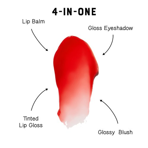 Dr.Lipp, Superfood Red Radish Tint. 4-In-ONE. Lip Gloss, Lip Tint, Cheek Blush, Tinted Eye Gloss. 100% natural-origin. 8ml.