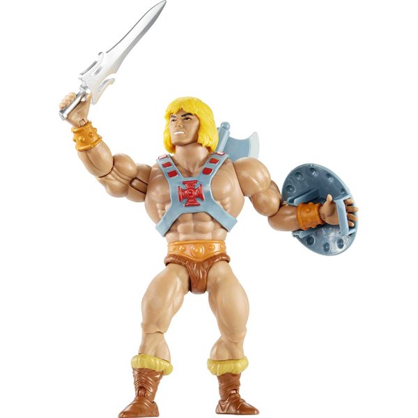 Masters of the Universe Origins He-Man 5.5-in Action Figure, Battle Figure for Storytelling Play and Display, Gift for 6 to 10-Year-Olds and Adult Collectors